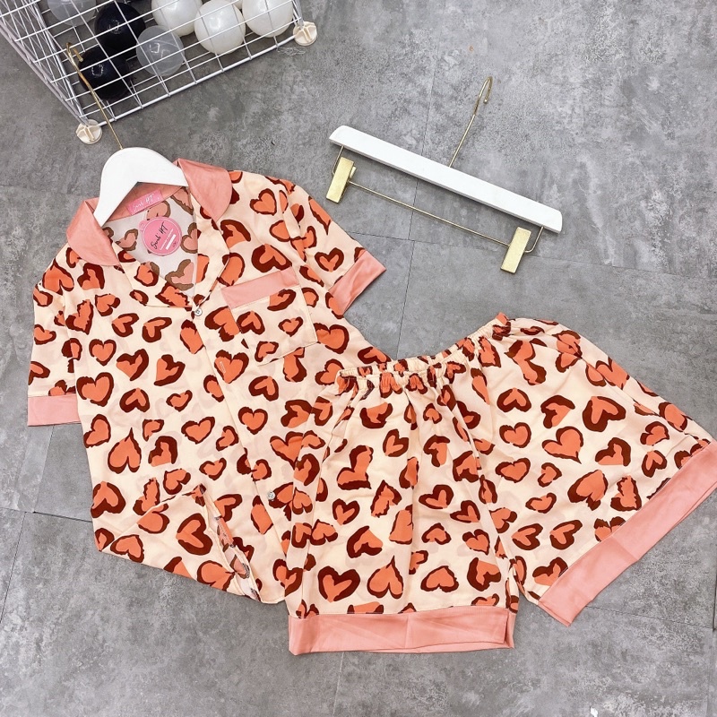 BỘ ĐỒ NGỦ MẶC NHÀ CỘC TAY LỤA THIẾT KẾ HOT 2022, Bộ pijama lụa siêu mát