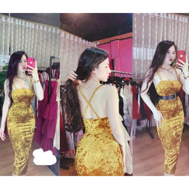 Đầm body chéo lưng