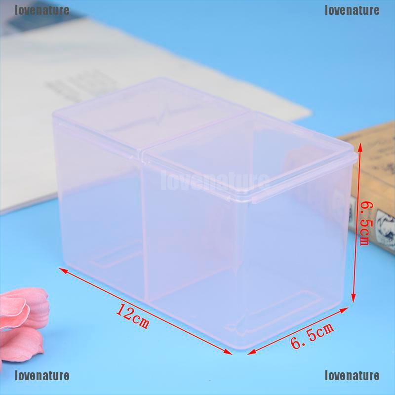 [LOVE] Clear Cleaning Remover Cotton Pad Compartments Storage Box Cotton Pad Container [Nature]