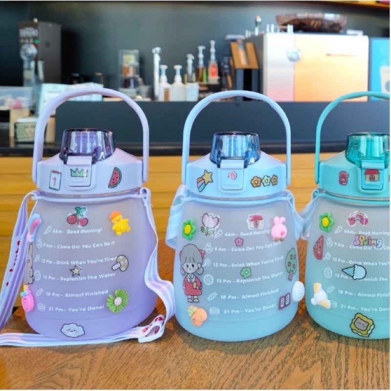 Bình nước 1,2 lít có vạch báo dành cho người lười uống nước - Bình đựng nước chính hãng