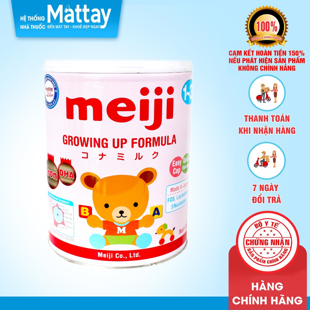 Sữa Meiji số 9 Growing up (1-3) nhập khẩu Nhật hộp 800g (date 06/2022)