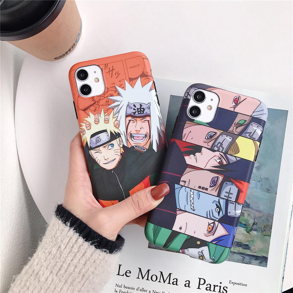 Ốp điện thoại nhựa mềm in họa tiết Naruto thích hợp cho các cặp đôi cho iPhone 11 PRO MAX 7/8plus SE2020 X/XS XR XSMAX