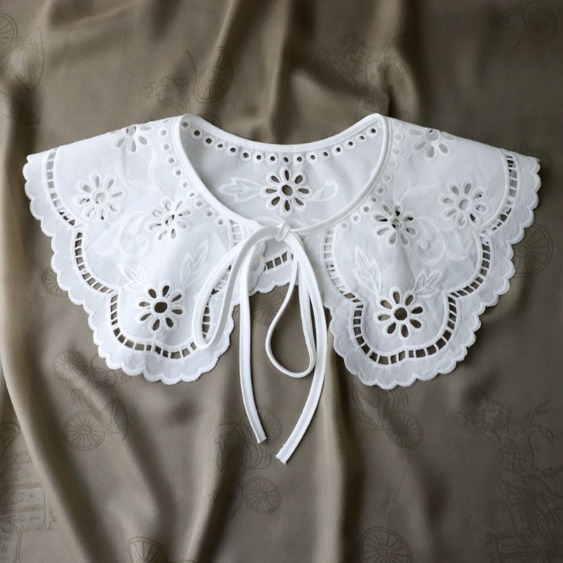 Cổ áo sơ mi giả thêu hoa rỗng phong cách Pháp trang trí cho nữ
 | BigBuy360 - bigbuy360.vn