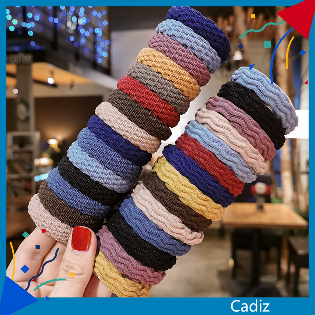 Set 5 Dây Cột Tóc Mini Co Giãn Đơn Giản Cho Nữ