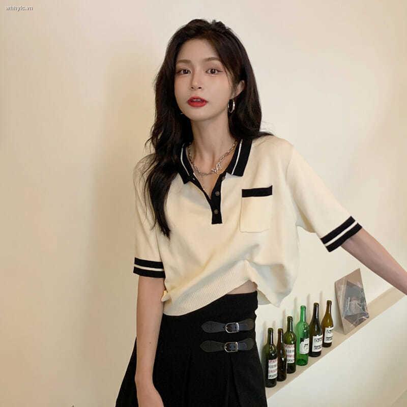 Áo Thun Cổ Polo Tay Ngắn Phong Cách Hàn Quốc Thời Trang Mùa Hè Hàng Mới Dành Cho Bạn Nữ 2021 | BigBuy360 - bigbuy360.vn