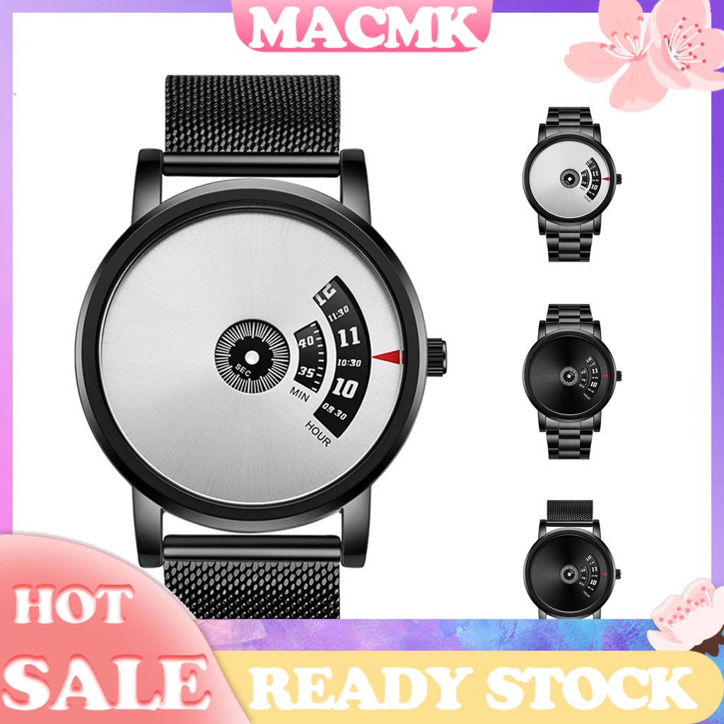 MACmk WLISTH Creative Men Luxury Waterproof Stainless Steel Quartz Watch Wristwatch