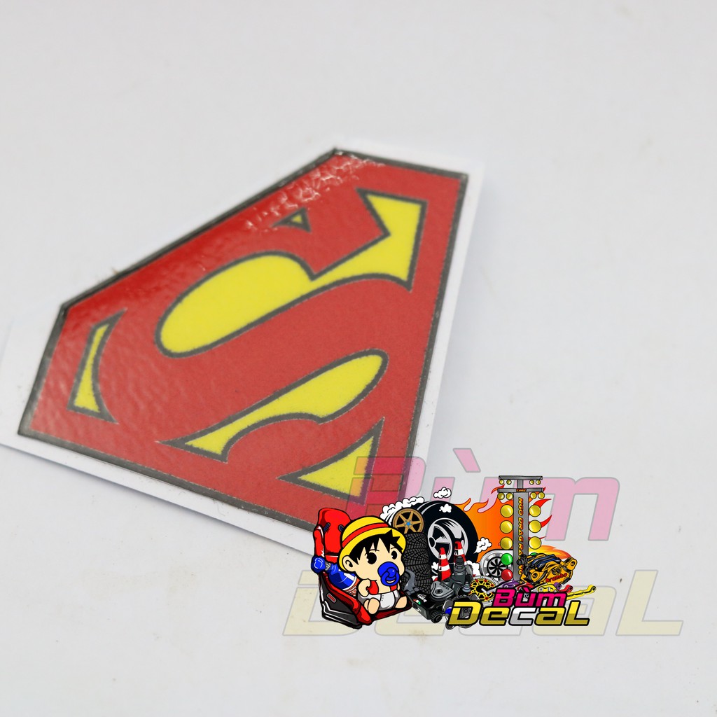 Bộ 4 logo Supper Man dán trang trí