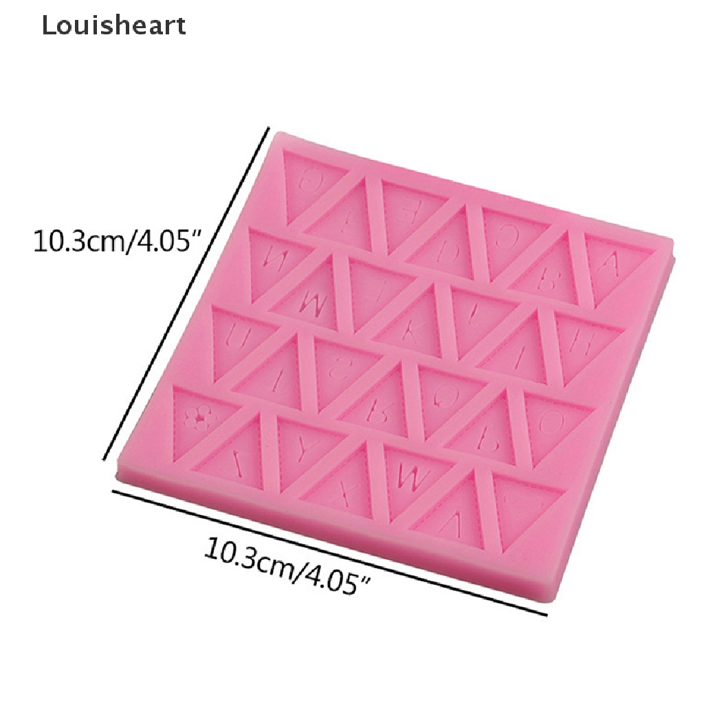 Khuôn Silicon Làm Bánh 26 Chữ Cái Hình Lá Cờ Louisheart