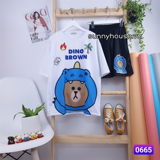 [Xưởng Giá Gốc] Set đồ bộ ngắn cartoon hoạt hình .Unisex form rộng Xưởng Giá Gốc Mã SP000845