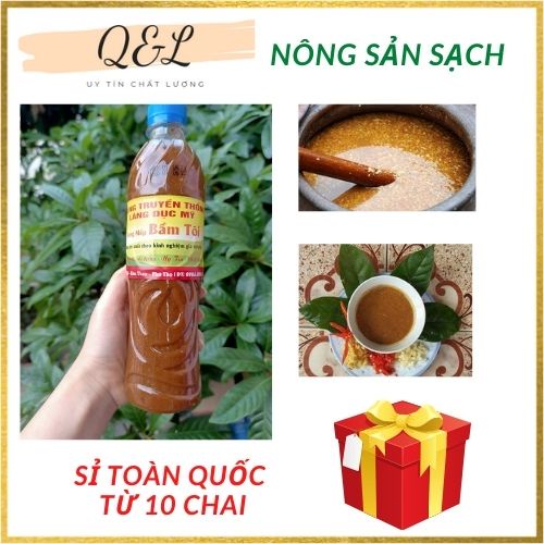 TƯƠNG BẦN NGON, TƯƠNG NẾP CỔ TRUYỀN LÀNG DỤC MỸ - CAO XÁ - LÂM THAO - PHÚ THỌ (HIỆU BẦM TÔI)chai 500ml.