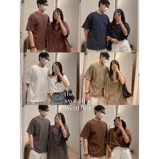Áo phông trơn mặc đôi couple nam nữ, áo thun trơn form rộng OVERSIZE 3158 ( Ảnh thật )