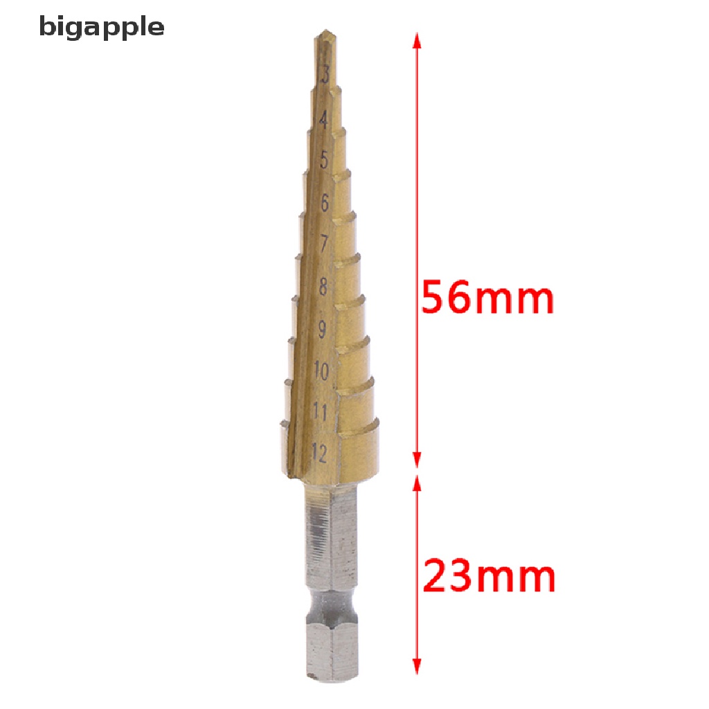 Mũi Khoan Bước Hình Lục Giác Phủ Kim Loại Kích Thước 3-12mm Tiện Dụng