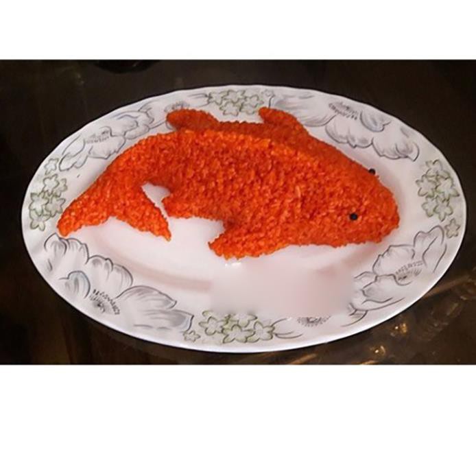 khuân cá chép làm xôi , bánh , thạch rau câu..