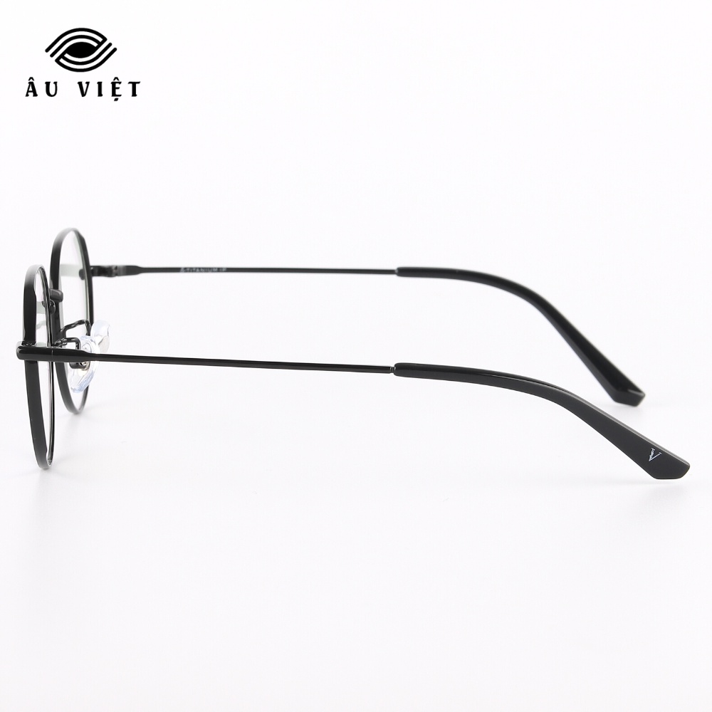 Gọng kính kim loại titanium Luxurious 9051 nam nữ dáng tròn Full box
