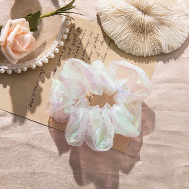 Dây buộc tóc, cột tóc scrunchies hologram