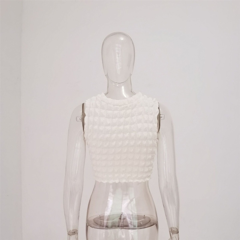 Youyo Áo Croptop Sát Nách Cổ Tròn Ôm Dáng Gợi Cảm Ngọt Ngào Cho Nữ