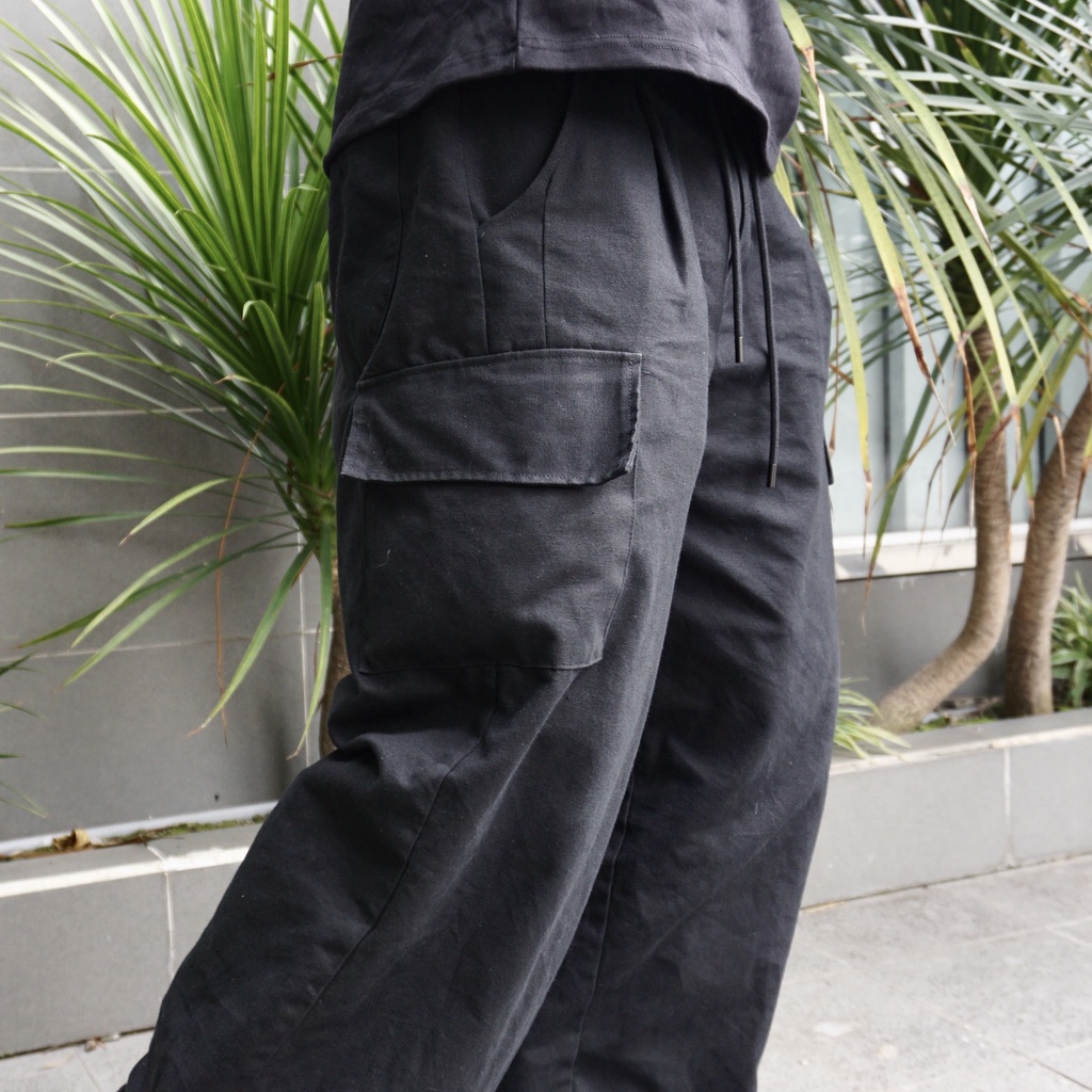 AGOB - QUẦN TÚI HỘP OVERSIZE UNISEX CÓ DÂY