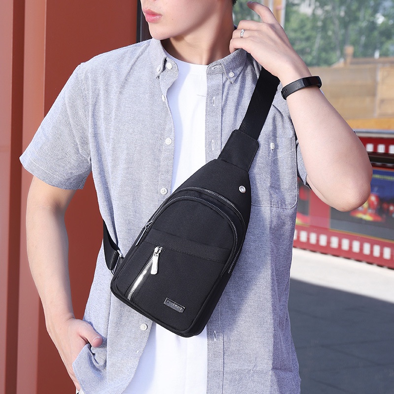 Túi đeo chéo thiết kế mới sức chứa lớn kiểu dáng đơn giản thời trang cho nam