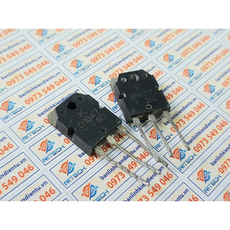 [Combo 3 cặp] Transistor B817 và D1047 160V/12A TO-3P chính hãng KEC tháo máy