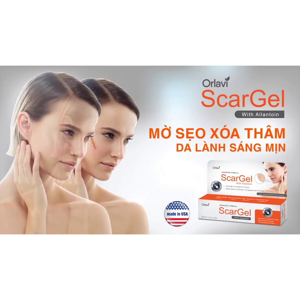 Scargel - Gel dưỡng da, làm mờ sẹo do mụn, phẫu thuật, bỏng, sẹo thâm, sẹo lâu năm