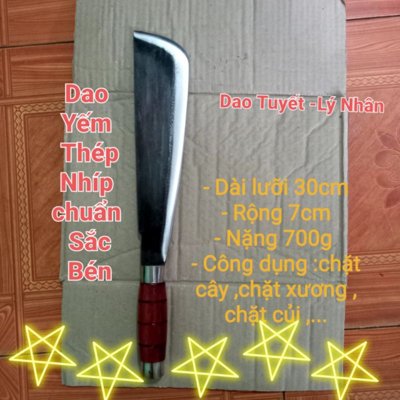 Dao YẾM chặt xương ,chặt cây ,chất thép nhíp ôtô chuẩn sắc bén