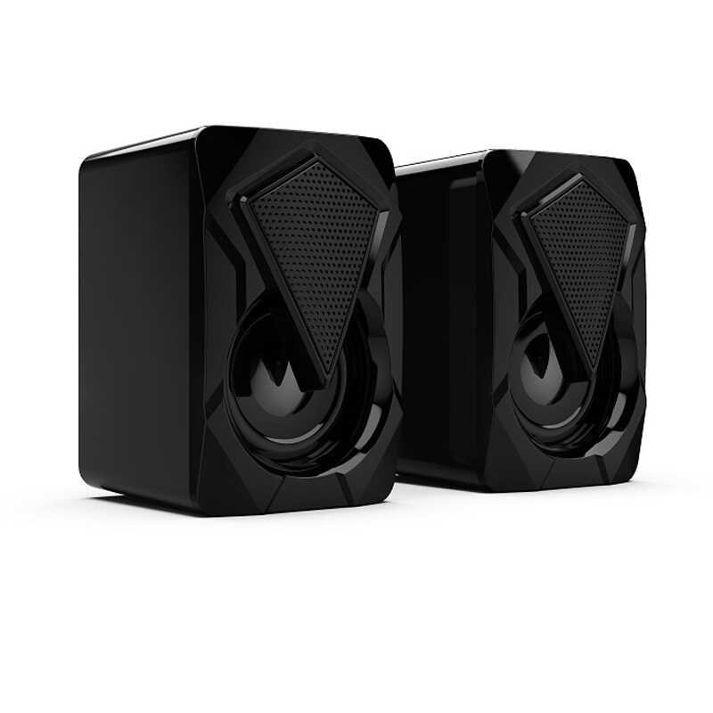 Loa Máy Tính Mini, Kiểu Dáng Game Thủ, Có Led Cực Đẹp, Đẳng Cấp X2 Âm Thanh Siêu Trầm Và Ấm, Hỗ Trợ USB 2.0, Bộ 2 Loa