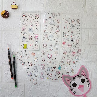 HCM - Bộ 6 tấm Sticker Anime cute dán tập vở laptop điện thoại