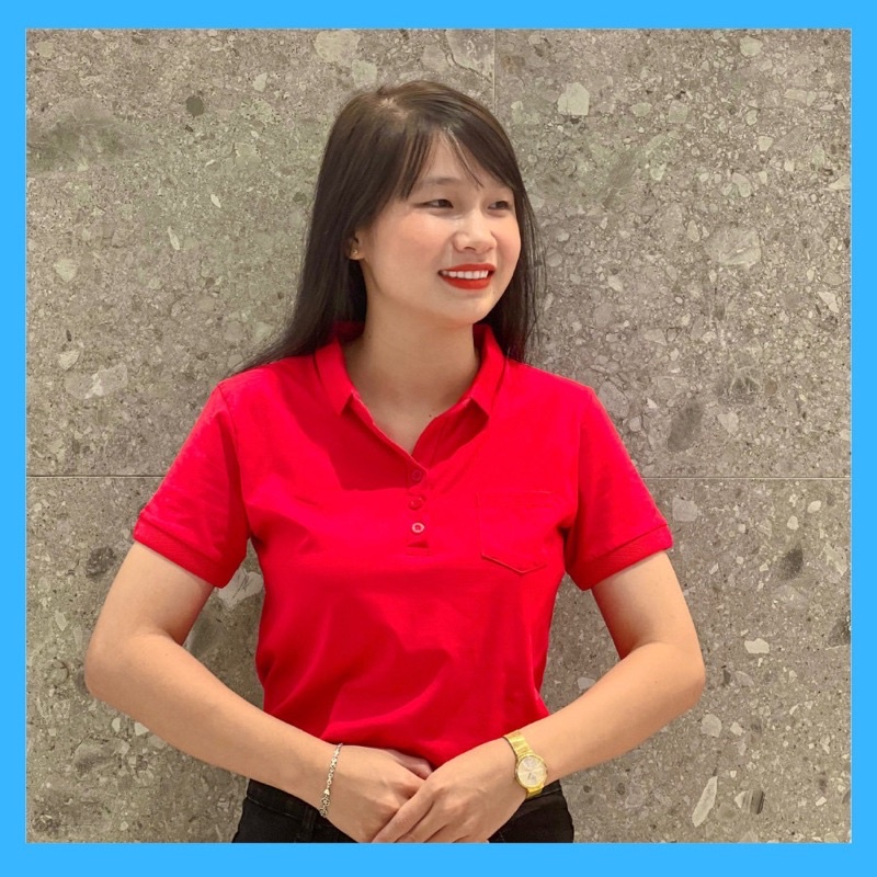 ÁO THUN POLO BASIC NỮ , ÁO POLO CỔ BẺ CHO NỮ SIZE TỪ 40-90KG
