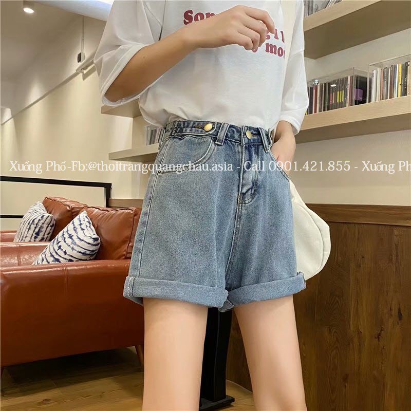 [Hàng Nhập]  Quần shorts lửng jean nữ Ulzzang Hàn quốc, sx tại Quảng Châu QC35