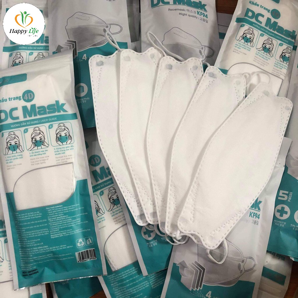 Khẩu trang y tế chống bụi siêu mịn pm 0.25 kháng khuẩn 4 lớp KF94 công nghệ Hàn Quốc - Happy Life for You | BigBuy360 - bigbuy360.vn