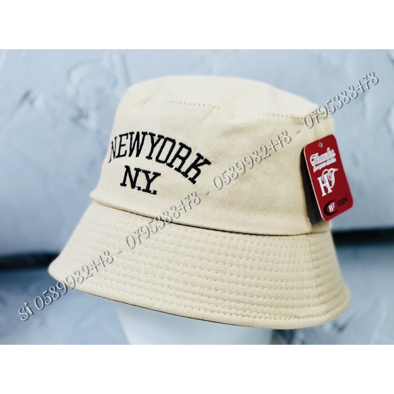 Nón bucket kaki vành cụp trơn NÝ, mũ bucket trơn NÝ from hàng quốc năng động nam nữ
