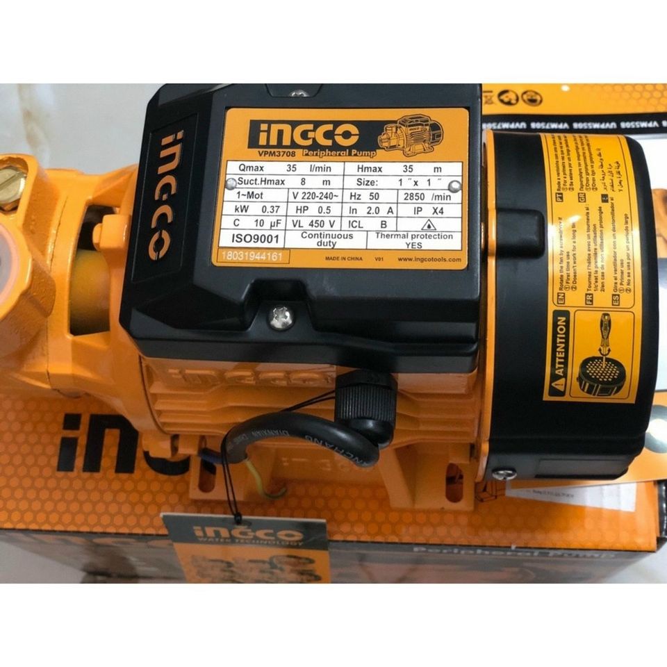 Máy bơm nước 370W  Ingco VPM3708