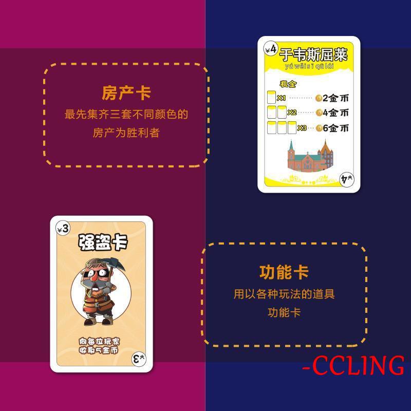 Bộ Thẻ Bài Monopoly Bằng Giấy Độc Đáo Thú Vị Phong Cách Châu Âu