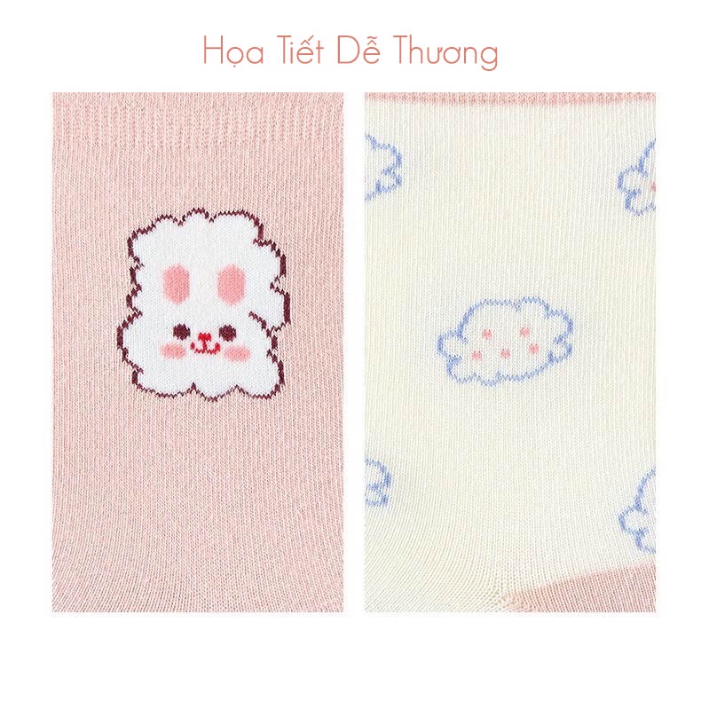 Set 3 đôi tất vớ họa tiết nhẹ nhàng kute dễ phối đồ - Sope Shop