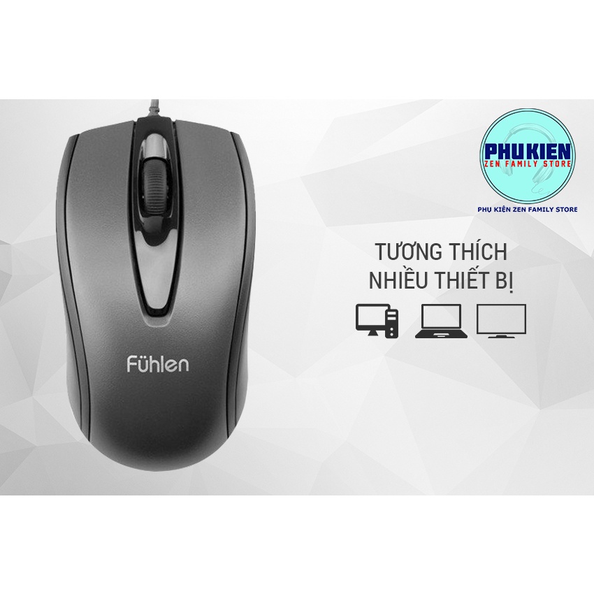 Chuột Máy Tính Có Dây Fuhlen L102, Độ Nhạy Cao, Bảo Hành Chính Hãng 12 Tháng