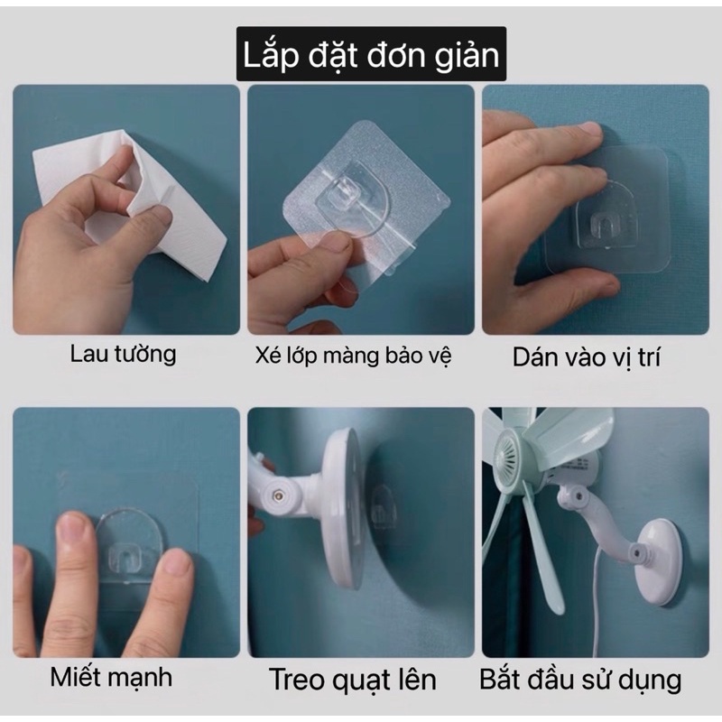Quạt treo tường điều khiển hẹn giờ mini 360