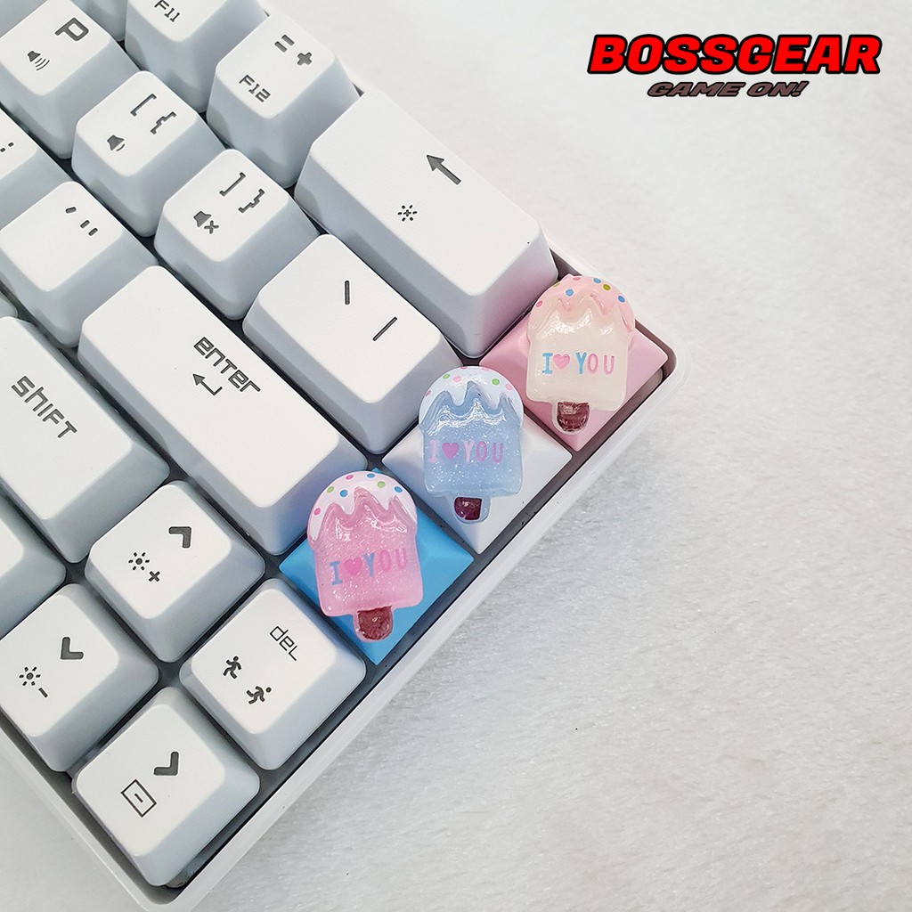 Keycap lẻ hình cây kem Iloveu cực đẹp siêu dễ thương Keycap Artisan