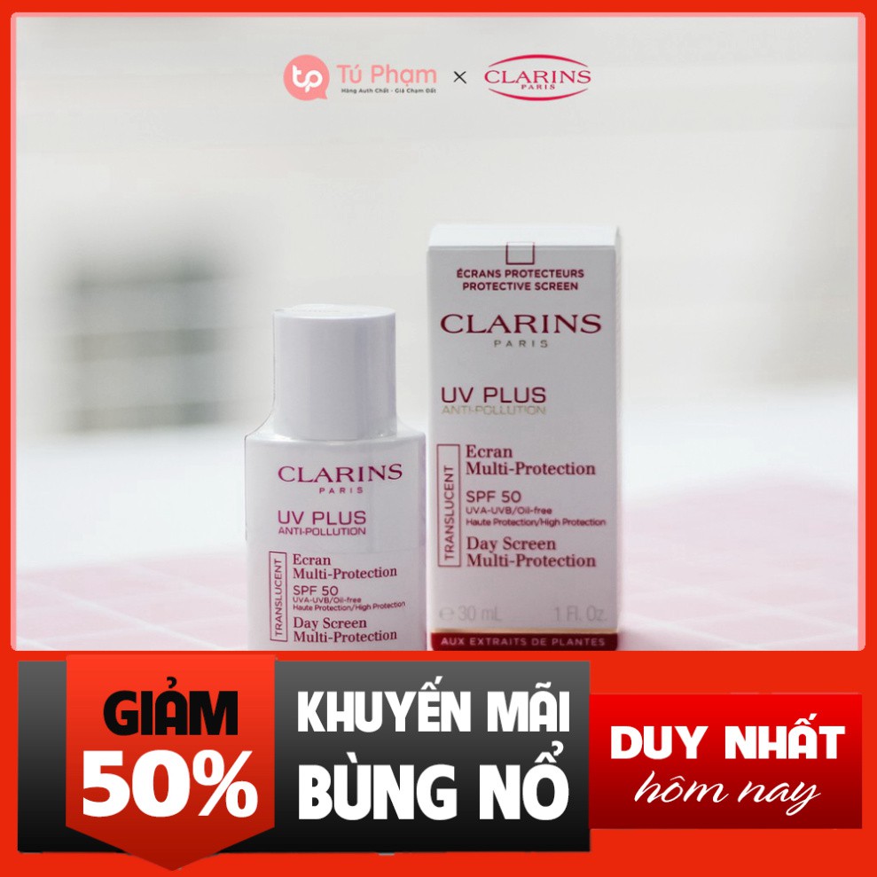 NGÀY DUY NHẤT Kem Chống Nắng Clarins UV Plus Anti-Pollution SPF 50 30ml NGÀY DUY NHẤT