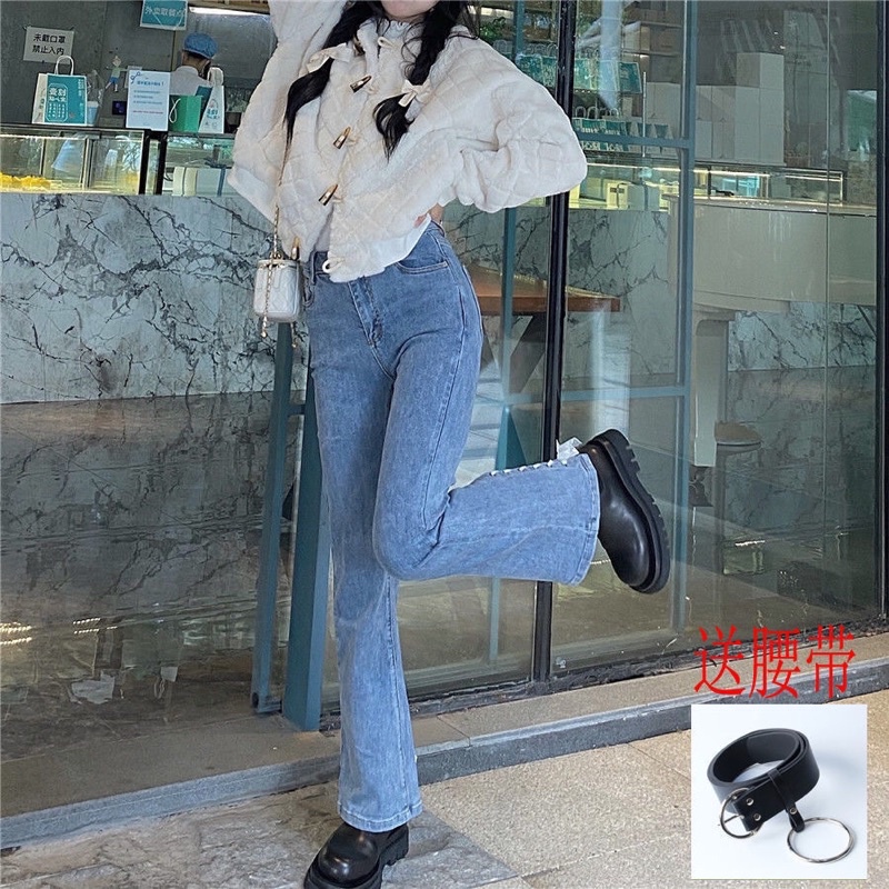 Quần Jeans Ống Loe Thắt Nơ Đơn Giản Nhưng Cá Tính Phong Cách