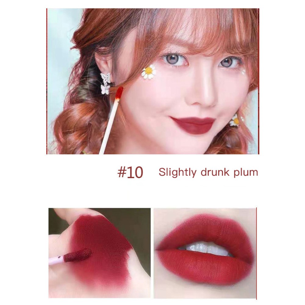 Set 10 Cây Son Kem Lì Creative Cigarette Lipstick Matte Long Lasting Waterproof Non-Stick Cup Matte Lip Glaze | BigBuy360 - bigbuy360.vn