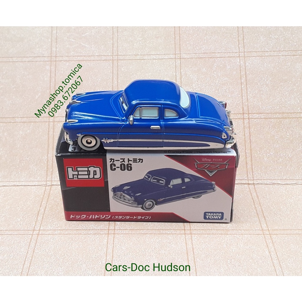 Xe mô hình tĩnh tomica Cars không hộp - Doc Hudson - màu xanh dương.