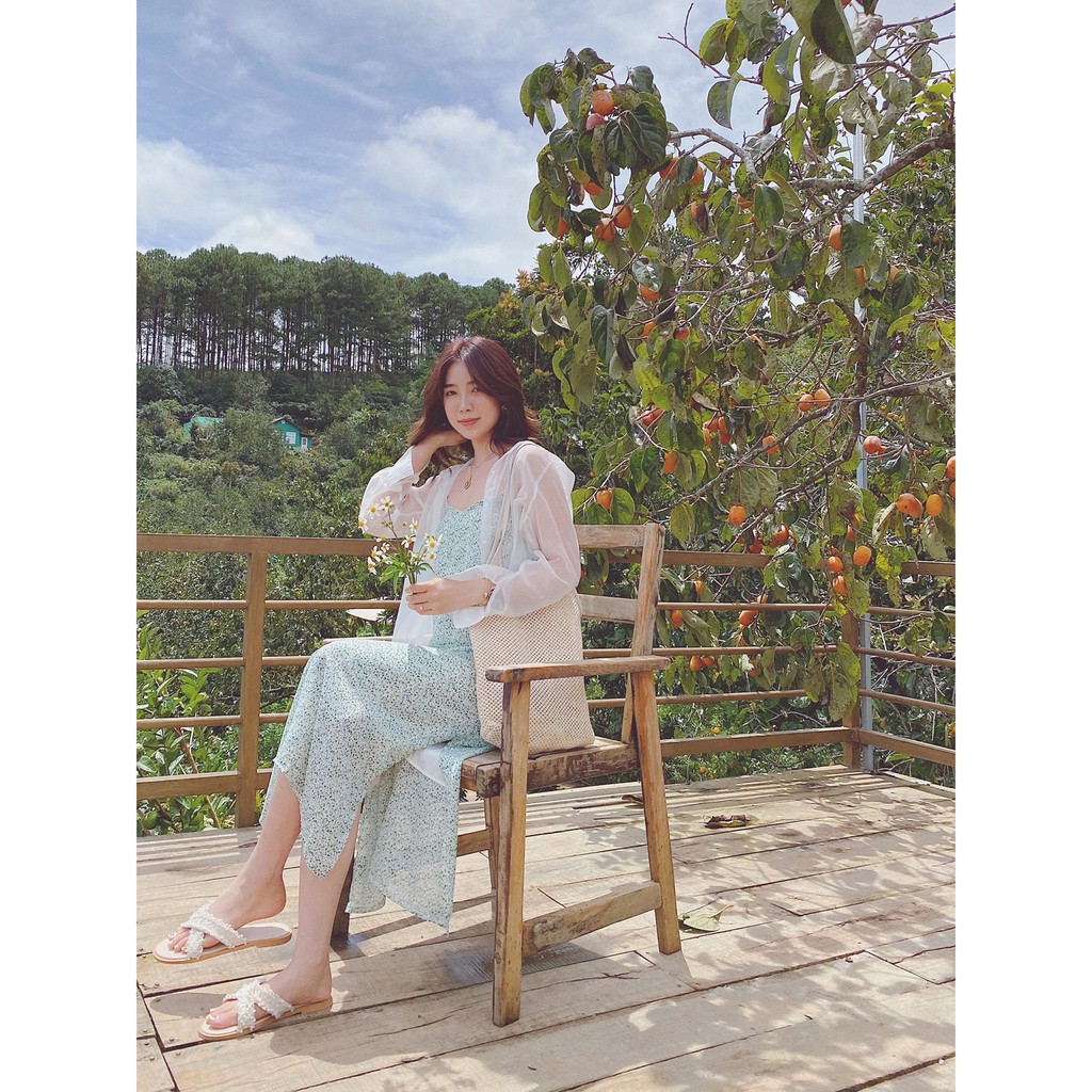 Đầm dây hoa xanh Camille Dress Gem Clothing SP060276