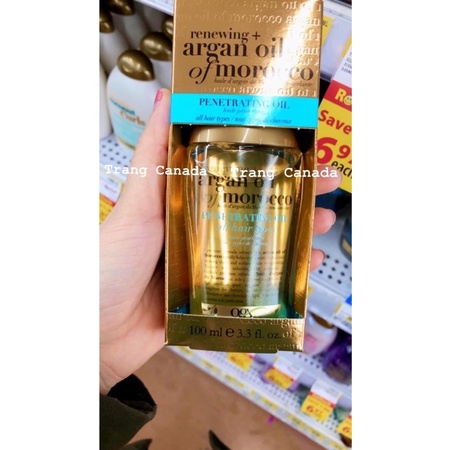 Dầu dưỡng tóc Argan oil Ogx- dành cho mọi loại tóc- 100ml