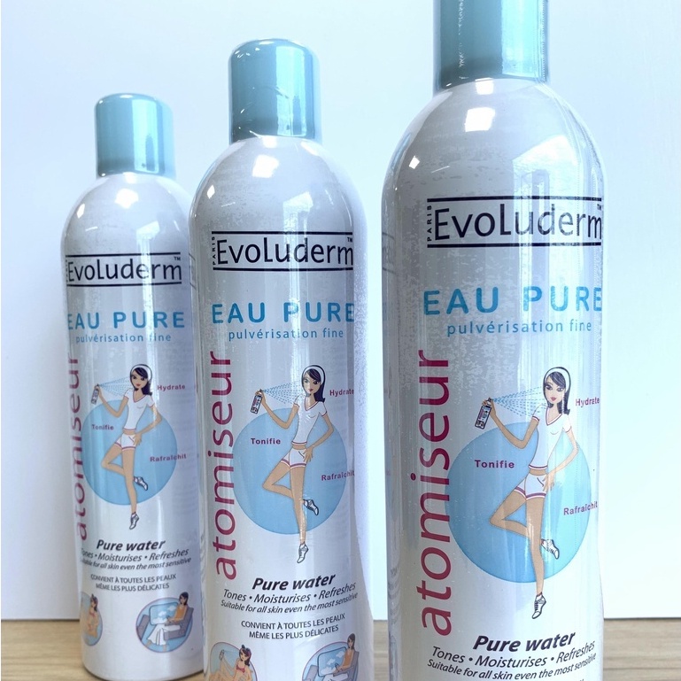 Xịt khoáng dưỡng da EVOLUDERM Atomiseur Eau Pure 400ml - 150ml- chăm sóc da hiệu quả