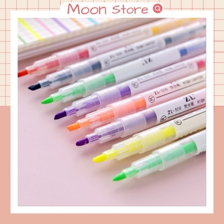 Set 3 bút/6 bút đánh dấu 2 đầu màu dạ quang