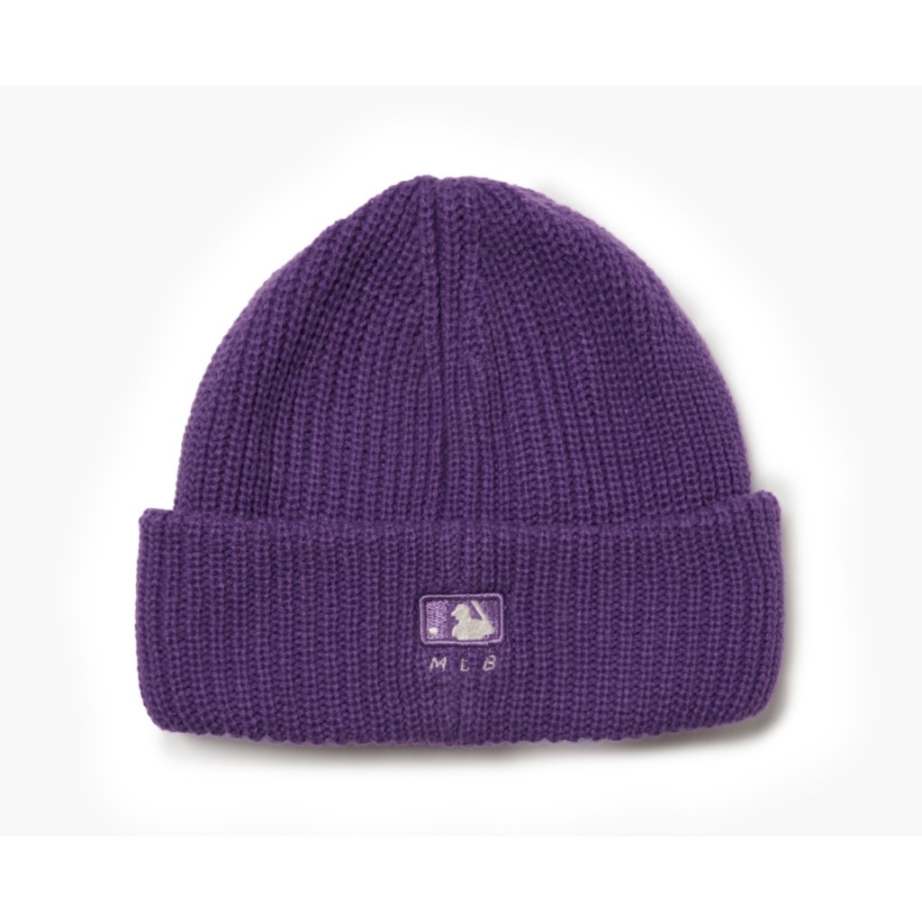 Mũ Len MLB tím logo LA