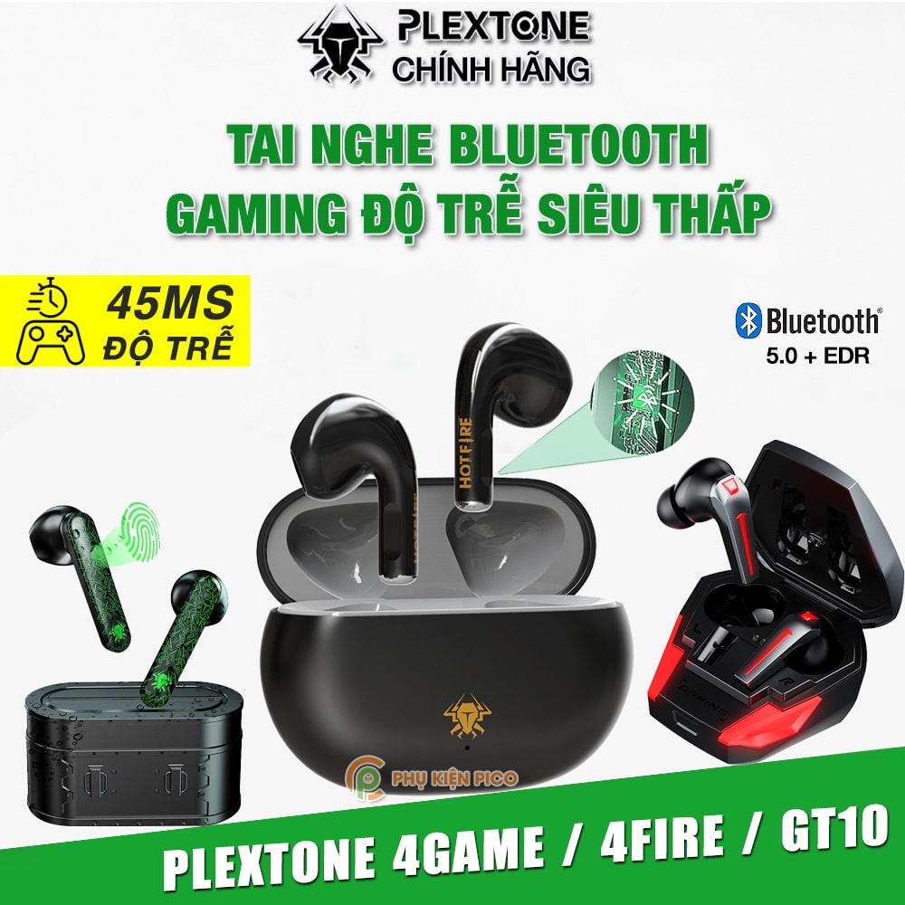 Tai nghe bluetooth PLEXTONE 4Fire 4 Game GT10 chống ồn - Tai nghe Gaming độ trễ thấp 40ms tai nghe không dây