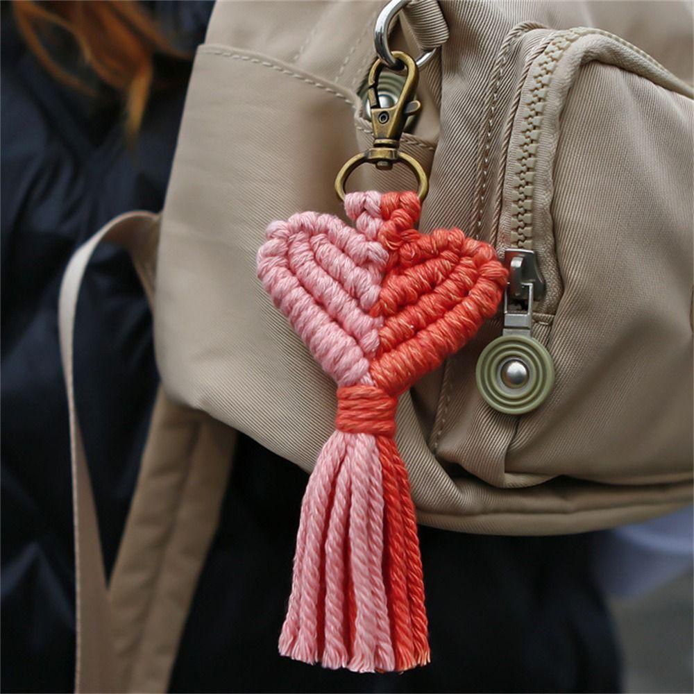 DARNELL Móc Khóa Tua Rua Thắt Nút Thủ Công Trang Trí Đa Ứng Dụng