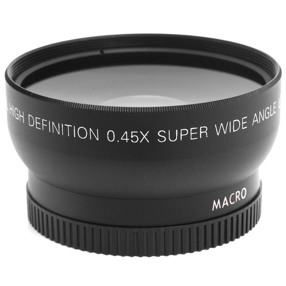 0.45x 52mm Clear Super Wide Angle Macro Lens for Nikon 18-55mm 55-200mm 50mm