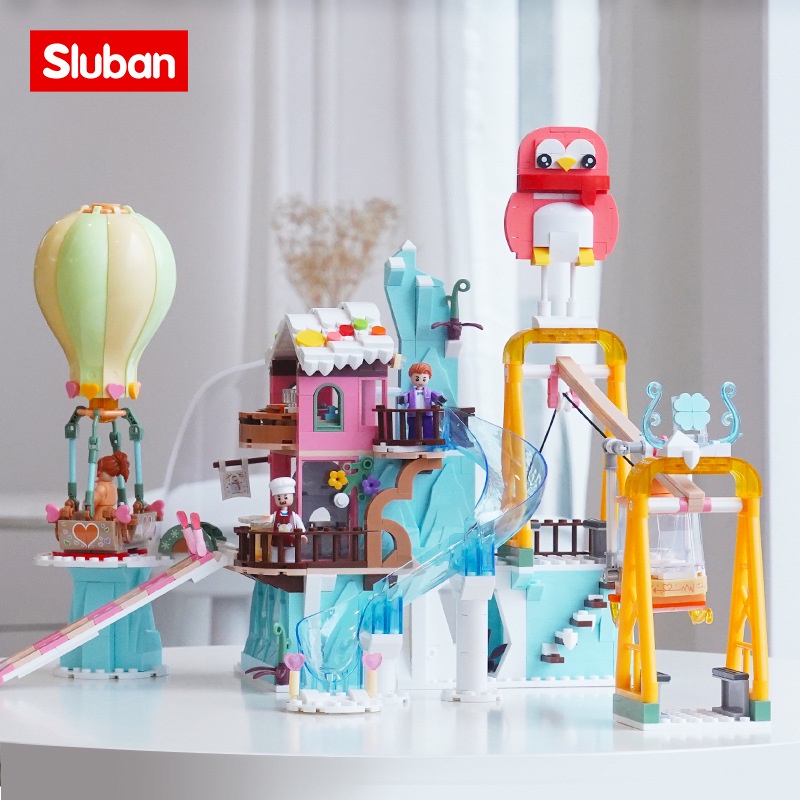 Đồ chơi lắp ráp Đồ chơi Kiểu lego Khu Du Lịch Nghỉ Mát Trượt Tuyết Alpine Ski Resort 0962 Với 1065 Chi Tiết